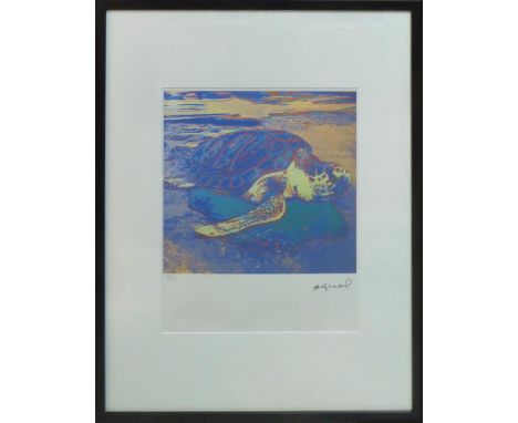 ANDY WARHOL, 'Sea Turtle' 1983, from Endangered Species portfolio, lithograph, numbered 22/100 Leo Castelli Gallery, Edited b