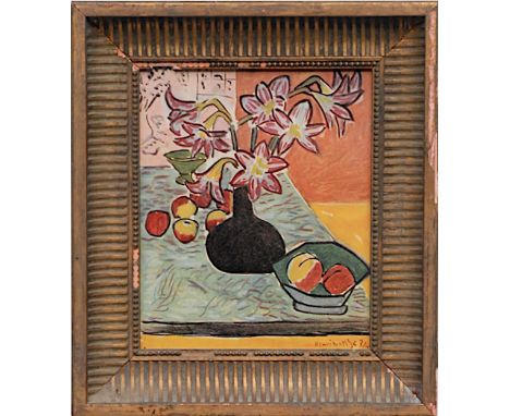 HENRI MATISSE 'Narcissus et Pommes', offset lithograph, signed in the plate, 20cm x 18cm, framed and glazed. 