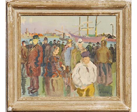 RAOUL DUFY 'Quai à Rouen', lithograph, ref. Mourlot, 45cm x 50cm, framed and glazed. 