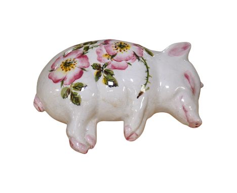 A Wemyss Exon pottery pig, signed B. A. Adams, numbered 2088 to the base, 16cm high. Condition - good