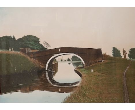 Peter Brook RBA (1927-2009), colour lithograph, ‘June Canal’, signed in pencil, limited edition, 2/150, 56 x 76cm. Condition 