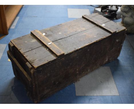 A Vintage Wooden Carpenters Tool Chest Containing a Collection of Vintage Tools Etc., 83cms Wide 