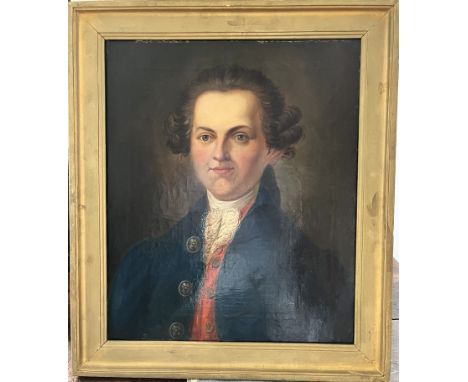 Anonym (18. Jahrhundert) Portrait von "Gottfried Samuel Rock", um 1770, Öl auf Leinwand. Rückseitig etikettiert, Angabe der L