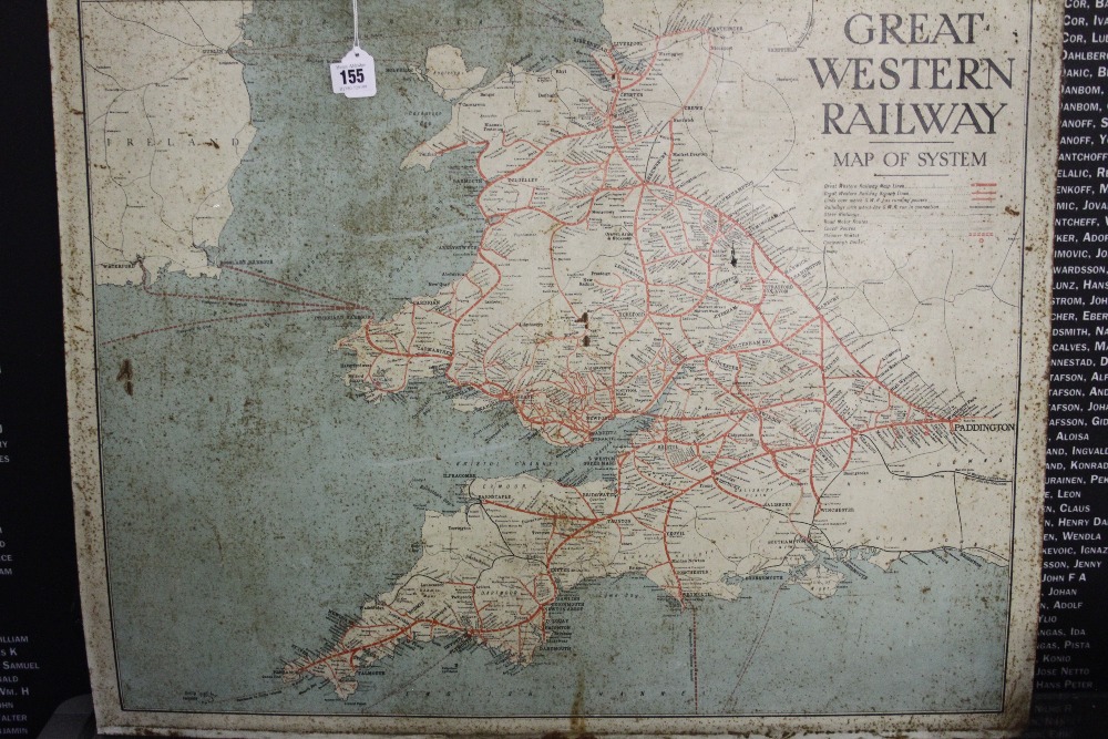 Railwayania: Early 20th cent. Great Western Railway 'Map of the System ...