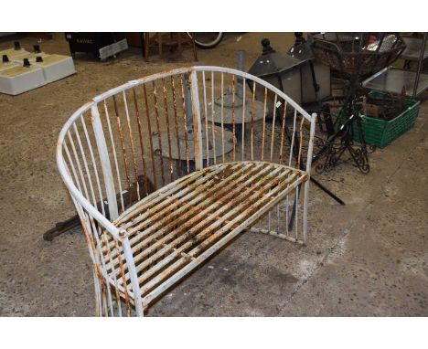 Metal garden bench