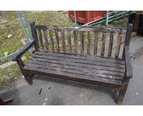 Wooden garden bench
