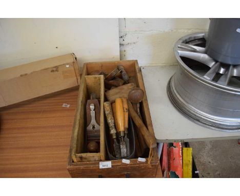Box of vintage hand tools