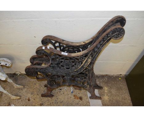 Pair of cast bench ends