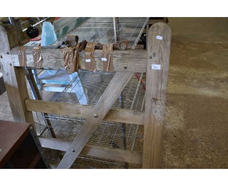 Small five bar pedestrian gate with ironmongery