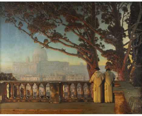 LOUIS KOLITZ1845 Tolsit - 1914 BerlinAUF DEM MONTE PINCIO (1898) Öl auf Leinwand. 89 x 112 cm (R. 10,5 x 125,5 cm). Signiert 