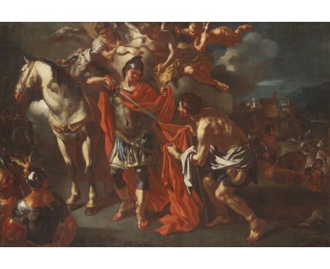 FRANCESCO SOLIMENA('L'ABATE CICCIO')4. Oktober 1657 Canale di Serino - 3. April 1747 Barra bei NeapelDER HEILIGE MARTIN ZERSC