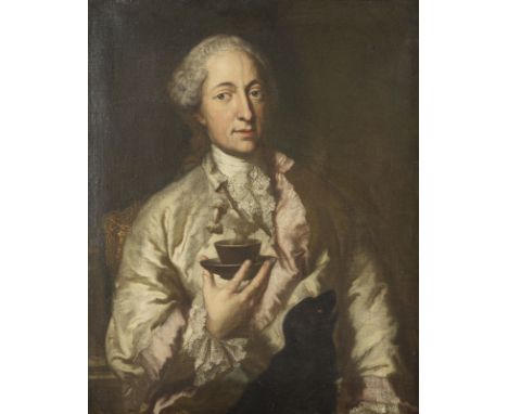 GEORG DESMARÉES (ATTR.)1697 Stockholm - 1776 MünchenBILDNIS KURFÜRST MAXIMILAN III JOSEPH VON BAYERN MIT SCHOSSHUND, UM 1755 