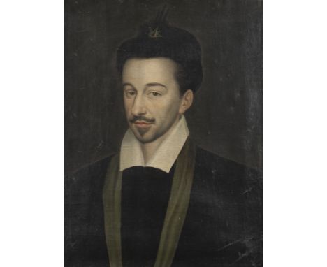 IN DER ART DER FRANZÖSISCHEN MALEREI DES 16. JH.PORTRAIT HENRY III, KÖNIG VON FRANKREICH UND POLEN (1551-1589) Öl auf Leinwan