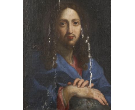 CARLO MARATTA (ATTR.)1625 Cameran - 1713 RomSALVATORE MUNDI Öl auf Leinwand auf Hartholztafel maroufl. 44 x 39 cm (R. 56 x 47
