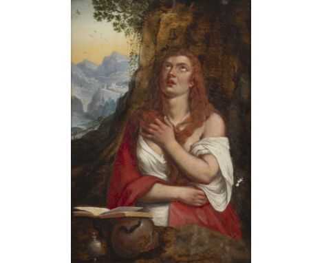 HENDRICK GOLTZIUS (UMKREIS/SCHULE)1558 Bracht (Brüggen bei Viesen) - 1616/1617 HaarlemBÜSSENDE MARIA VON MAGDALA Öl auf Eiche