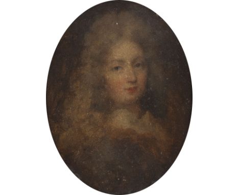 FRANZÖSISCHER MINIATURISTTätig, um 1700WAHRSCHEINLICH BILDNIS PHILIPPE DUC DE ANJOV (ENKEL LUDWIG XIV) Öl-Tempera (?) auf Kup