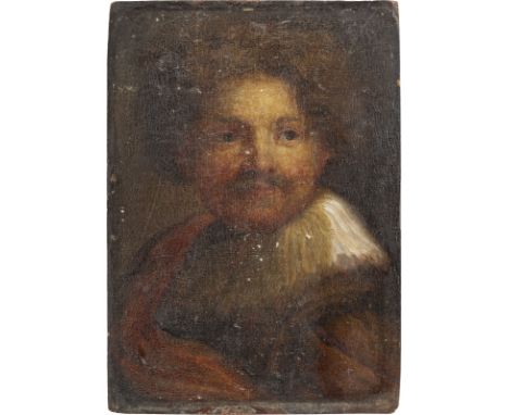 REMBRANDT HARMENSZOON VAN RIJN (NACHFOLGER)1606 Leiden - 1669 AmsterdamBRUSTBILDNIS EINES HERREN NACH LINKS Öl auf Holztafel.