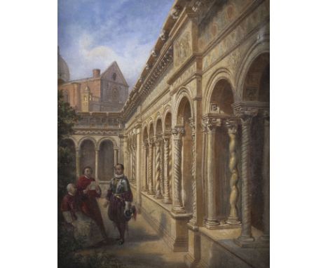 LUDWIG VOGEL('Georg Ludwig VOGEL')1788 Zürich - 1879 ebendaIM KLOSTER VON SAN GIOVANNI IN LATERANO IN ROM Öl auf Leinwand. 37