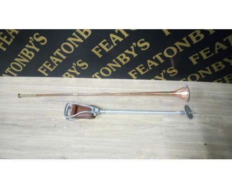 SHOOTING STICK & COPPER HUNTING HORN