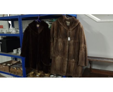 2 VINTAGE FUR COAT