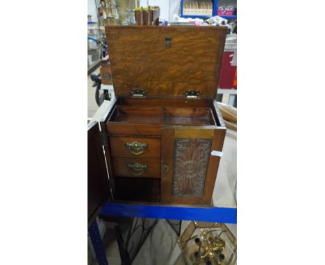 VINTAGE OAK PIPE CUPBOARD
