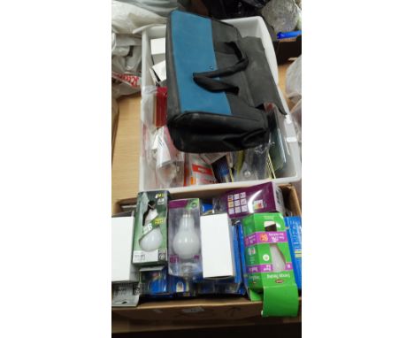 3 BOXES LIGHT BULBS & D.I.Y ITEMS