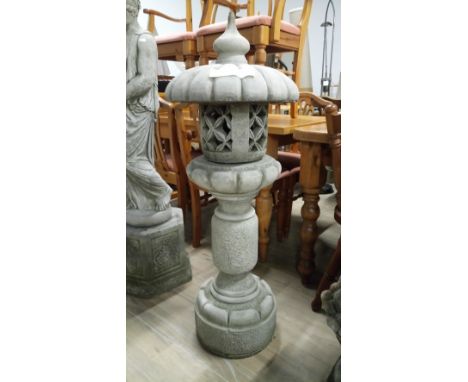 CHINESE TEA LIGHT PAGODA GARDEN ORNAMENT