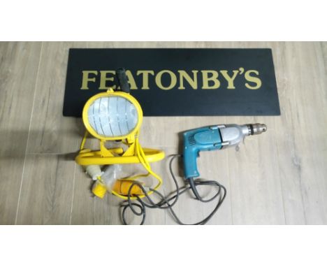 HAMMER DRILL & 110V FLOOR LIGHT