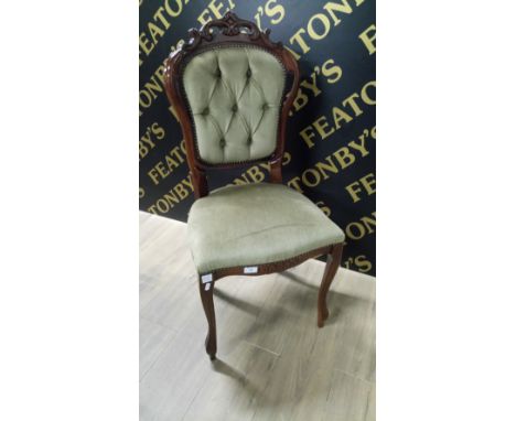 2 X VINTAGE DINING CHAIRS (LOOSE JOINTS ON 1 )