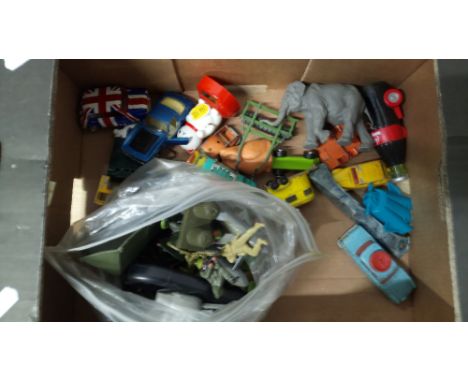 BOX OF VINTAGE TOYS INCLUDING MATCHBOX