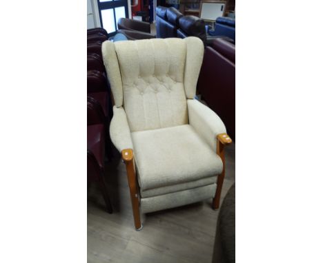 LIGHT CREAM RECLINING CHAIR