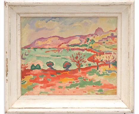 GEORGES BRAQUE 'Paysage A L'Estaque, lithograph 1972, plate signed, ed. 1000, published by Mourlot, 37cm x 44cm.