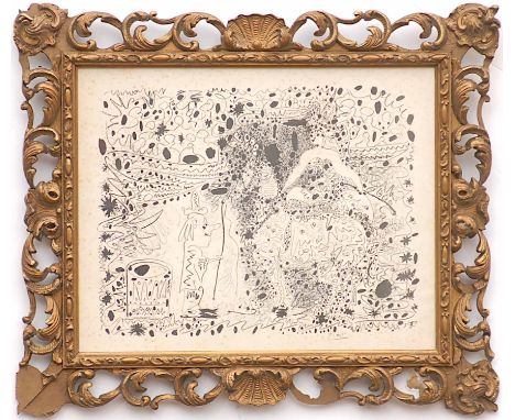 PABLO PICASSO, l'Ecuyere, lithograph 1960, plate signed, edition 1000, 39cm x 49cm.