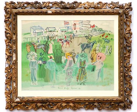 RAOUL DUFY, Epsom lithograph printed by Mourlot, 38cm x 50cm. (frame with faults)