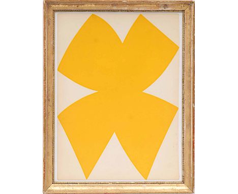 ELLSWORTH KELLY, original lithograph yellow 1958 published by Maeght, 37cm x 28cm.