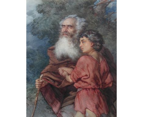 Guido R. Bach, R.I. (German 1828-1905):
Belissarius & Boy, watercolour, signed lower left, H 49 x W 37.5 cm 