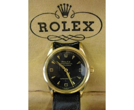 1950's Gold Plated Rolex Explorer Gentleman's Watch CONDITION REPORT: Full working order serviced by Rolex 11-3-11 Rolex and 