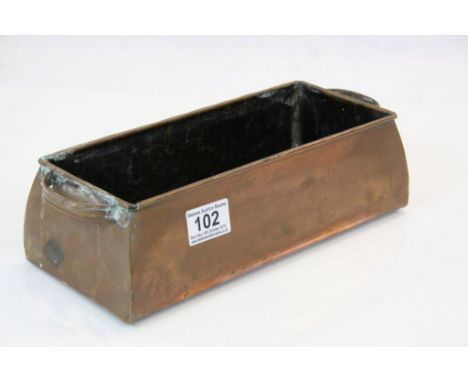 Art Nouveau Copper Planter with Twin Handles