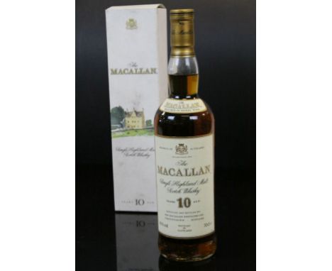 Boxed Macallan 10 Year Old 1980s Single Highland Malt Scotch Whisky 