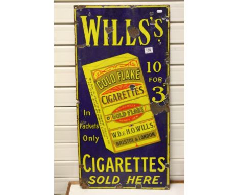 Wills gold flake enamel sign 