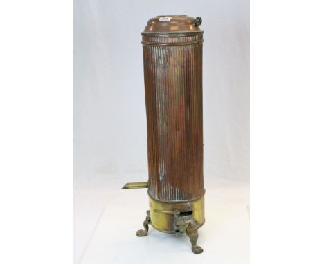 Vintage brass and copper water heater 