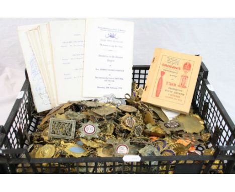 Large collection of vintage RAOB / Masonic items to include; Car Badges, Chains &amp; Booklets etc