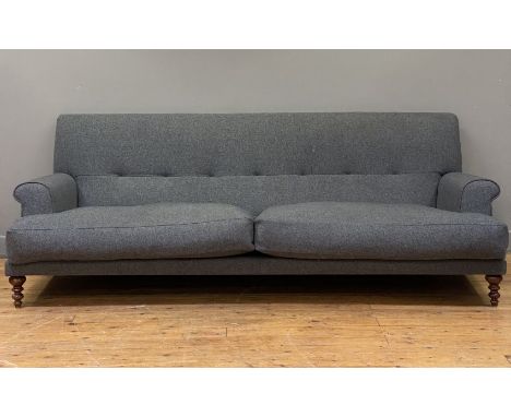 Matthew Hilton Oscar for SCP, a contemporary two seater sofa, the frame and feather filled squab cushions well upholstered in