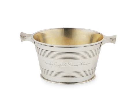 A late Victorian Scottish luggieHamilton &amp; Inches, Edinburgh 1890, of traditional form, banding to body, name engraved to