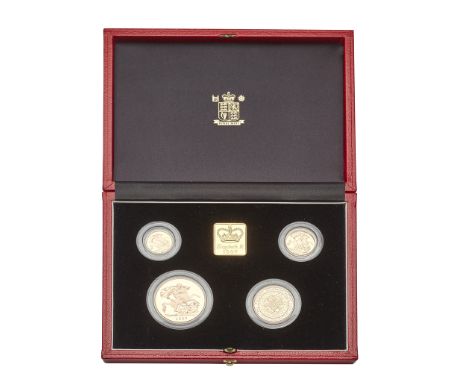 G.B. - A Royal Mint cased set of four gold proof coins1997, £5, £2, sovereign and half sovereign, with certificate