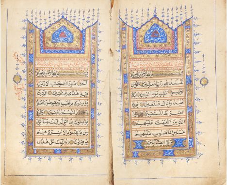 A Qur'an, Provincial North India, 19th century, Arabic manuscript on paper, 542ff., with 11ll. of neat black naskh script to 