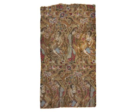 A Group of Important Works - To be sold Without ReserveA Safavid silk and metal thread brocade panel, Persia, 17th century, o