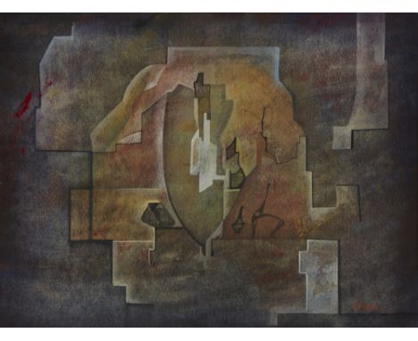Roop Krishna (Indian, 1901-1968)Untitledgouache on papersigned lower right 'Roop K.' and upper left 'Roop'framed and glazed 3