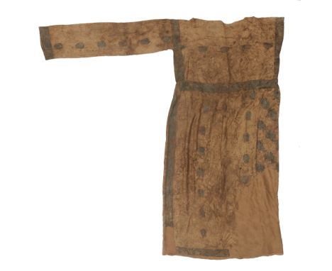 A Group of Important Works - To be sold Without ReserveA silver metal thread embroidered silk dress, India, 18th century or e