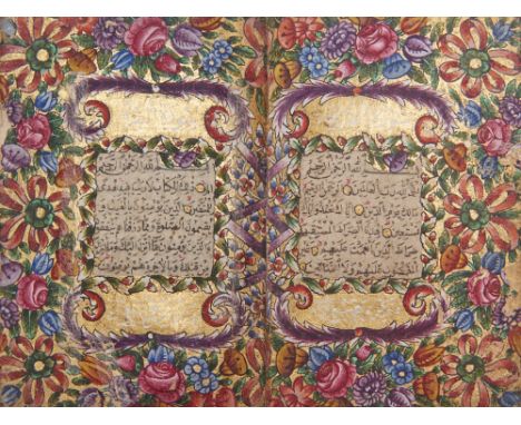 A miniature Ottoman Qur'an, signed 'Abd al-Fakir Muhamaddun, Turkey, dated 906AH/1501AD, rebound and with illumination of the